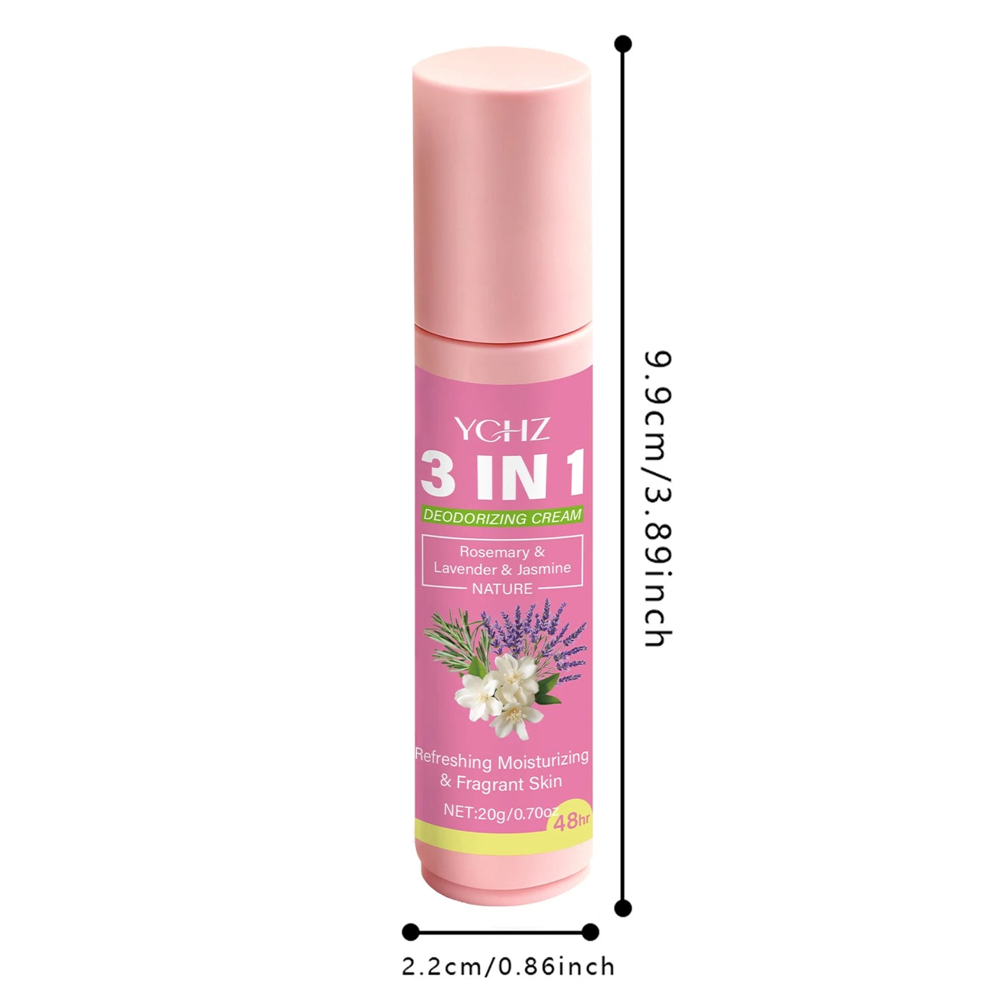 20g 3-in-1 Intimate Care Cream – 72 Hour Odor Control & Anti-Stickiness Deodorizing Balm for Underarms, Feet, Hands & Body, Unisex Formula