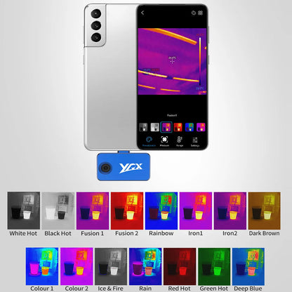 YXP96 Plug-In Thermal Imaging Camera - 96×96 Super Resolution 240×240 Infrared Imager for Android Phones with Type-C Connector