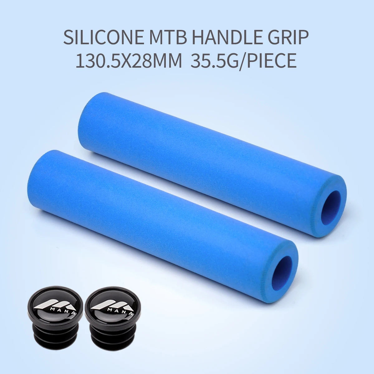 MANA MTB Silicone Bike Grips – Thickened Lightweight Shock-Absorbing Comfortable Bicycle Handlebar Grips