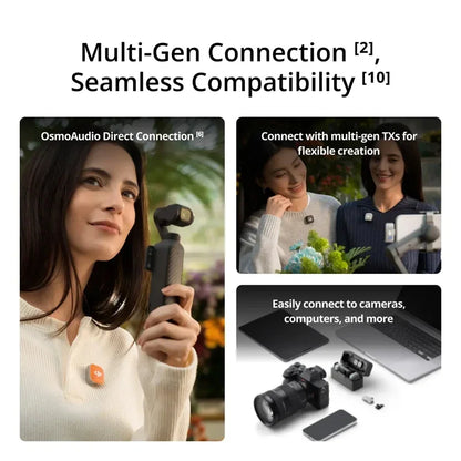 DJI Mic Mini 2 - Wireless Microphone with High-Quality Audio, Automatic Limiting and 48-Hour Battery Life