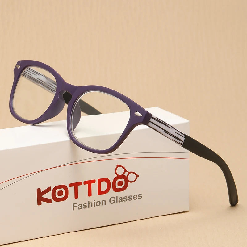 Fashion Presbyopia Reading Glasses for Men & Women – Anti-Blue Light Hyperopia Eyewear, Diopter +1.0 to +3.5