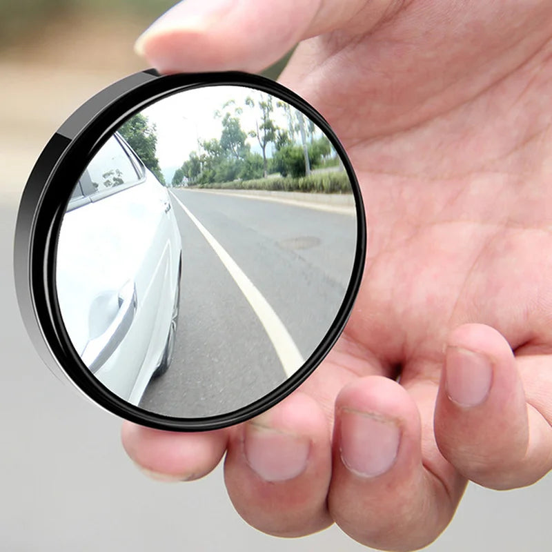 2PCS 360° Adjustable Blind Spot Mirrors — Round Convex Auxiliary Rearview Mirrors, Wide-Angle Car Reverse Safety Mirrors
