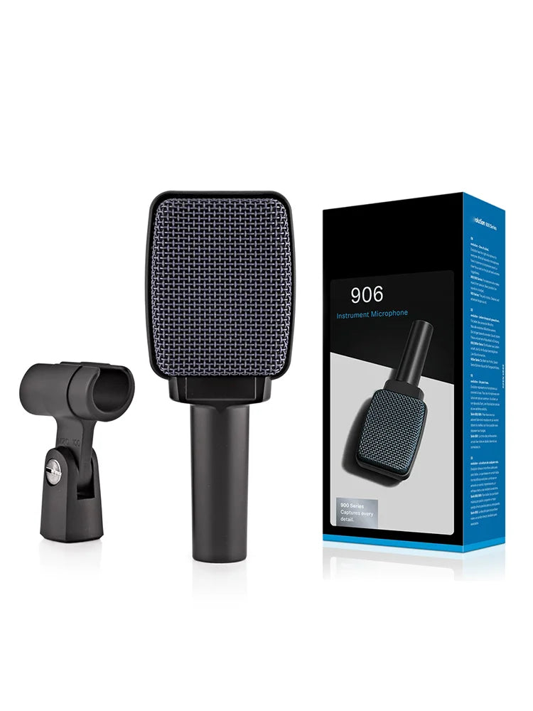 High-Quality E906 Super-Cardioid Microphone – Cardioid Instrument Microphone with Clamp, Hot Selling