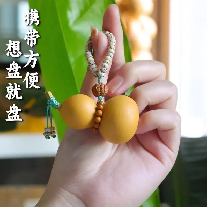800ml Wukong Ceramic Gourd Cup - Ancient-Style Wine Gourd Set with Net Bag