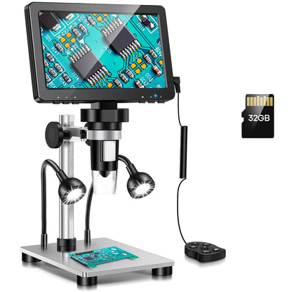 Hayve 7" Digital Microscope - 1200X Zoom, 12MP HD Camera Magnifier for Soldering & Phone Repair