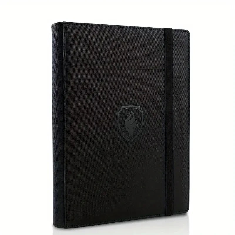 9-Pocket Card Binder – 360 Trading Card Holder Book with Premium PU Cover, Zip Binder for Cards, Durable Side Loading