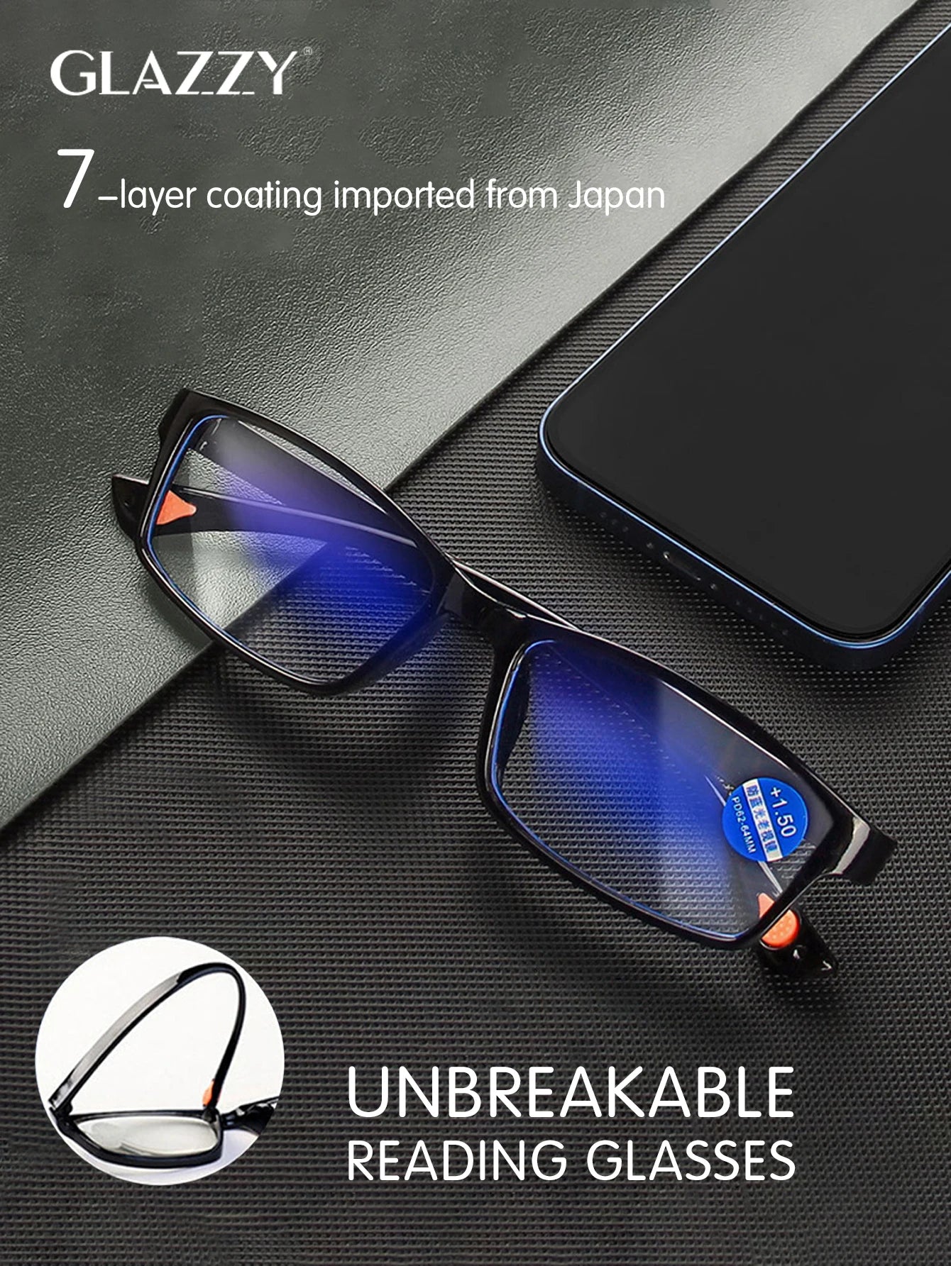 Ultralight Reading Glasses – Anti Blue-Light Presbyopic Eyewear for Hyperopia +1.0 to +4.0