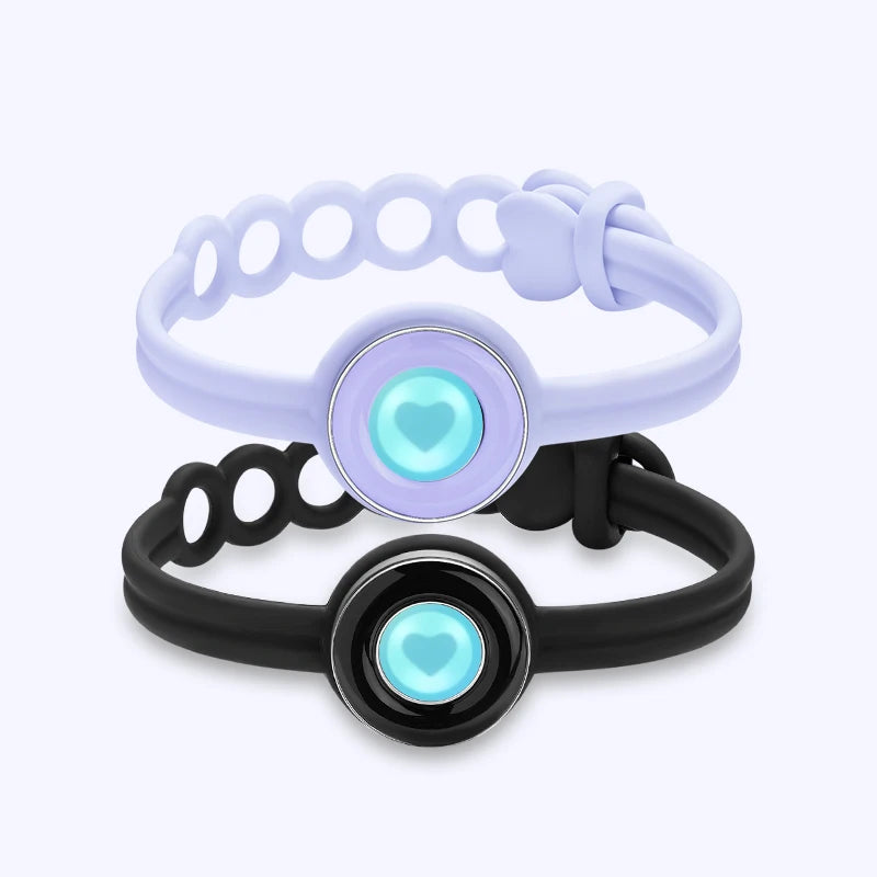 TOTWOO Candy Collection Long Distance Touch Bracelets – Colorful Vibration & Light-Up Bands, Gifts for Girlfriend, Pairing Jewelry