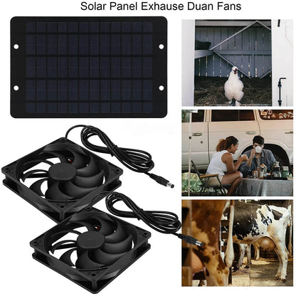 Solar Powered Mini Exhaust Fan – Portable Ventilator with Solar Panel Air Extractor for Chicken Coop, Dog House, RV & Greenhouse Cooling