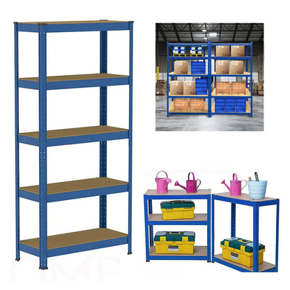 60"x28"x12" Heavy Duty 5-Tier Metal Storage Shelf Unit – Boltless Design, Easy to Assemble