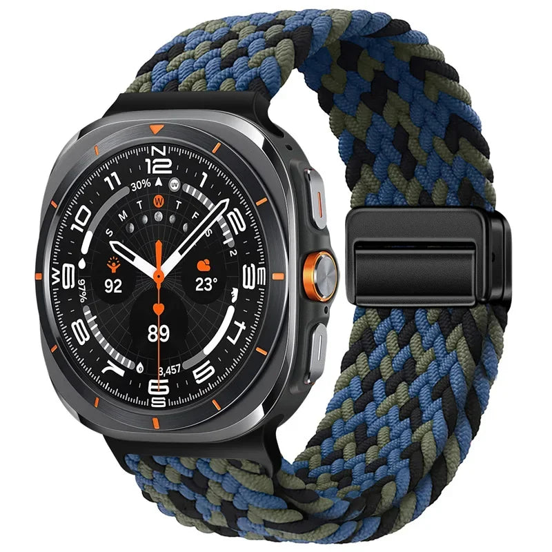 Magnetic Nylon Strap for Samsung Galaxy Watch Ultra 47mm – Adjustable Loop Bracelet Band Accessory