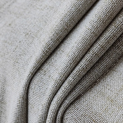 Modern Solid Color Pleated Window Curtain – Texture Floor-Length Yarn Cotton Translucent Curtain for Home