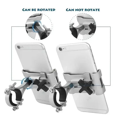 Metal Motorcycle & Bike Phone Holder – Aluminum Anti-Slip Bracket, Universal GPS Clip for All Smartphones