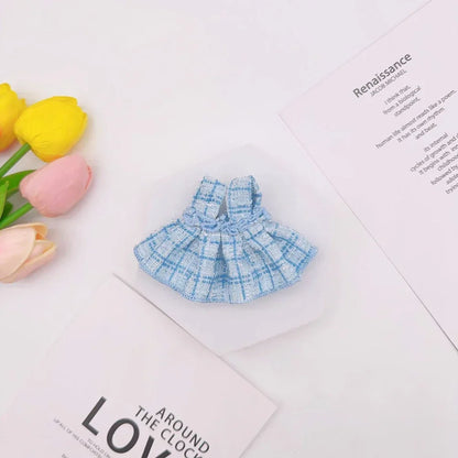 17cm Labubu Plush Doll Clothes - Kpop EXO Idol Outfit V1 V2 Black Dress Suit Accessories Gift