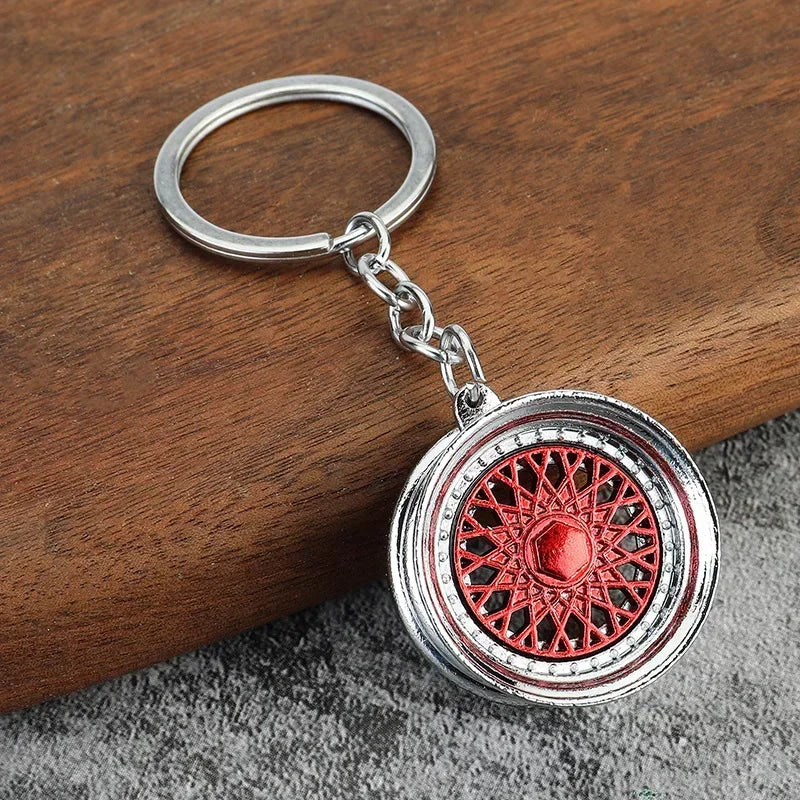 Creative Gear Head Keychain – Speed Gearbox & Turbo Hub Brake Disc Pendant for Car Keys, Shock Absorber Keyring