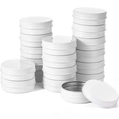 50PCS Aluminum Tin Jars – 5g to 100g Metal Containers for Cosmetic Creams, Lip Balm & Face Care