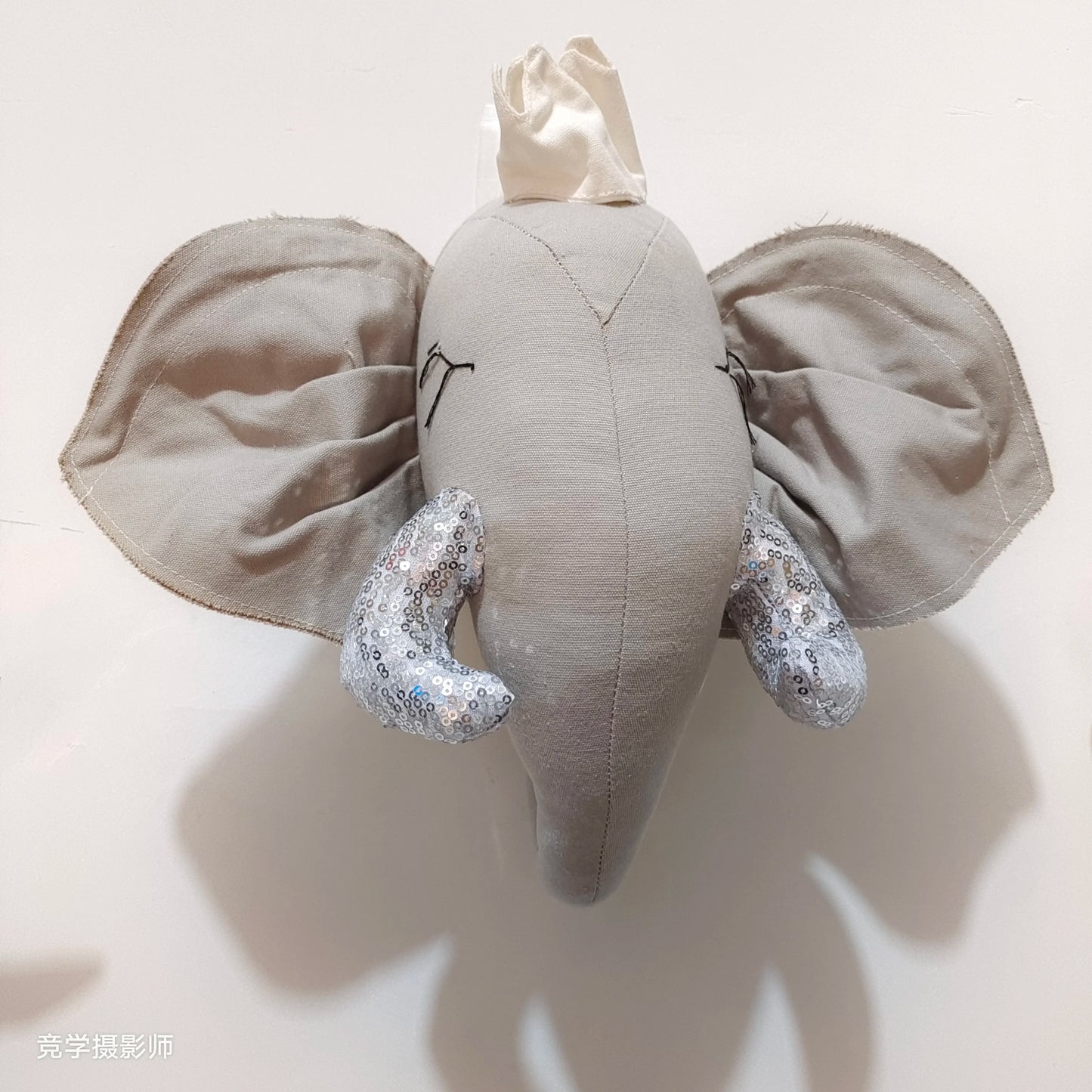 Handmade 3D Felt Animal Heads — Elephant & Swan Wall Hanging Decor for Nursery & Kids’ Bedroom