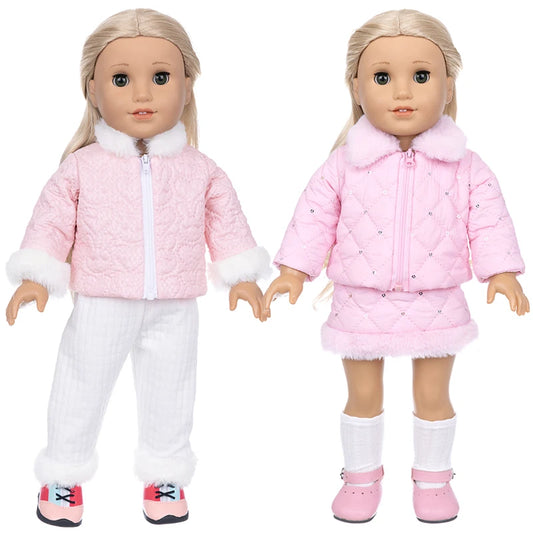 18-Inch Girl Doll Winter Coat – Jacket Outfit for 43cm Newborn Baby Dolls