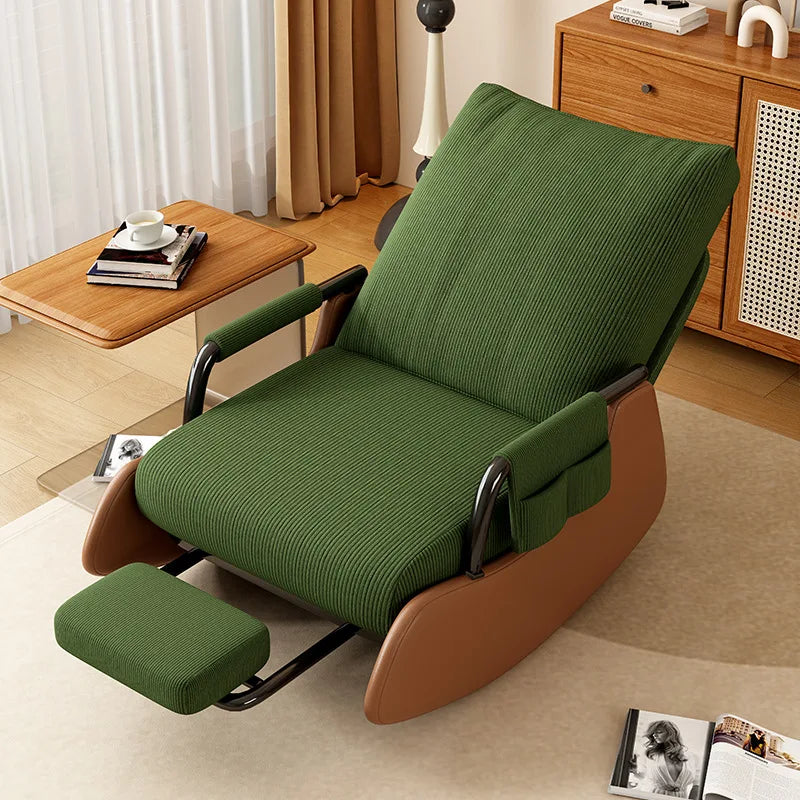 Ergonomic Adjustable Rocking Recliner Chair - Lazy Lounge Seat for Living Room & Balcony