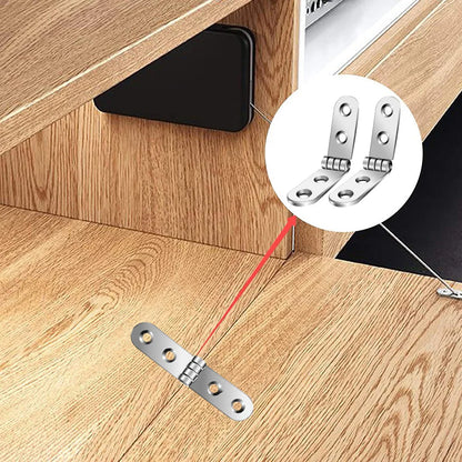 180 Degree Foldable Hinges (2pcs) | Screw-On Flap Hinges for Sewing Machine Cabinets & Furniture Hardware