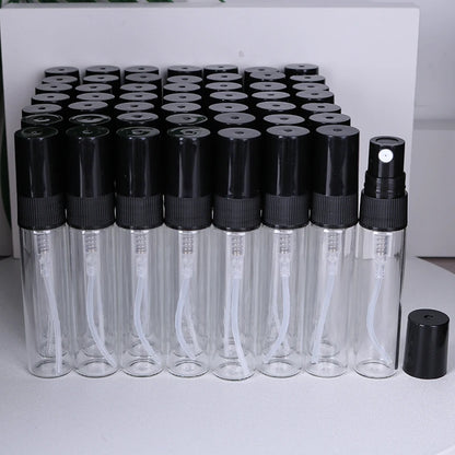 50-Pack 5ml Mini Glass Perfume Spray Bottles – Transparent High-Quality Portable Travel Sub-Bottles