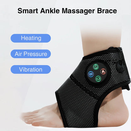 Electric Ankle Massager with Air Compression - Ankle Brace for Relaxation, Pain Relief, and Foot Health Care