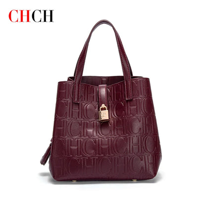 CHCH Women's Tote Bag - New Steel Embossed Handheld Bun Shopping Bag for Mothers