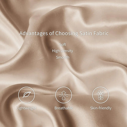 Boost Beauty Sleep Silky Satin Pillowcases - Cooling, Hair & Skin-Friendly, Easy-Care Sleep Essentials