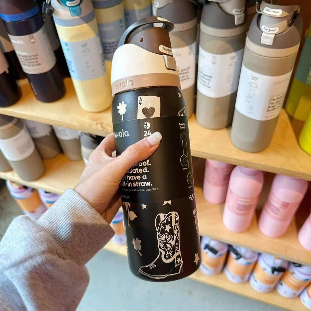 32oz Insulated Stainless Steel Water Bottle with Straw – BPA-Free Sports Bottle, Perfect for Travel