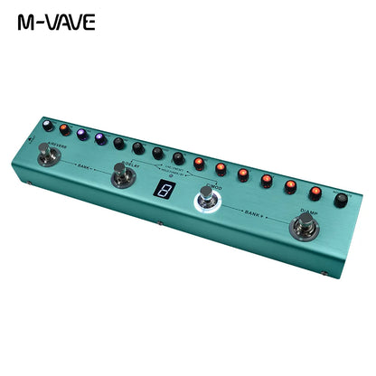 M-VAVE Tank-G Guitar Multi-Effects Pedal – Rechargeable with 36 Presets, 9 Preamp Slots, 8 IR Cab Slots & Modulation/Delay/Reverb Effects