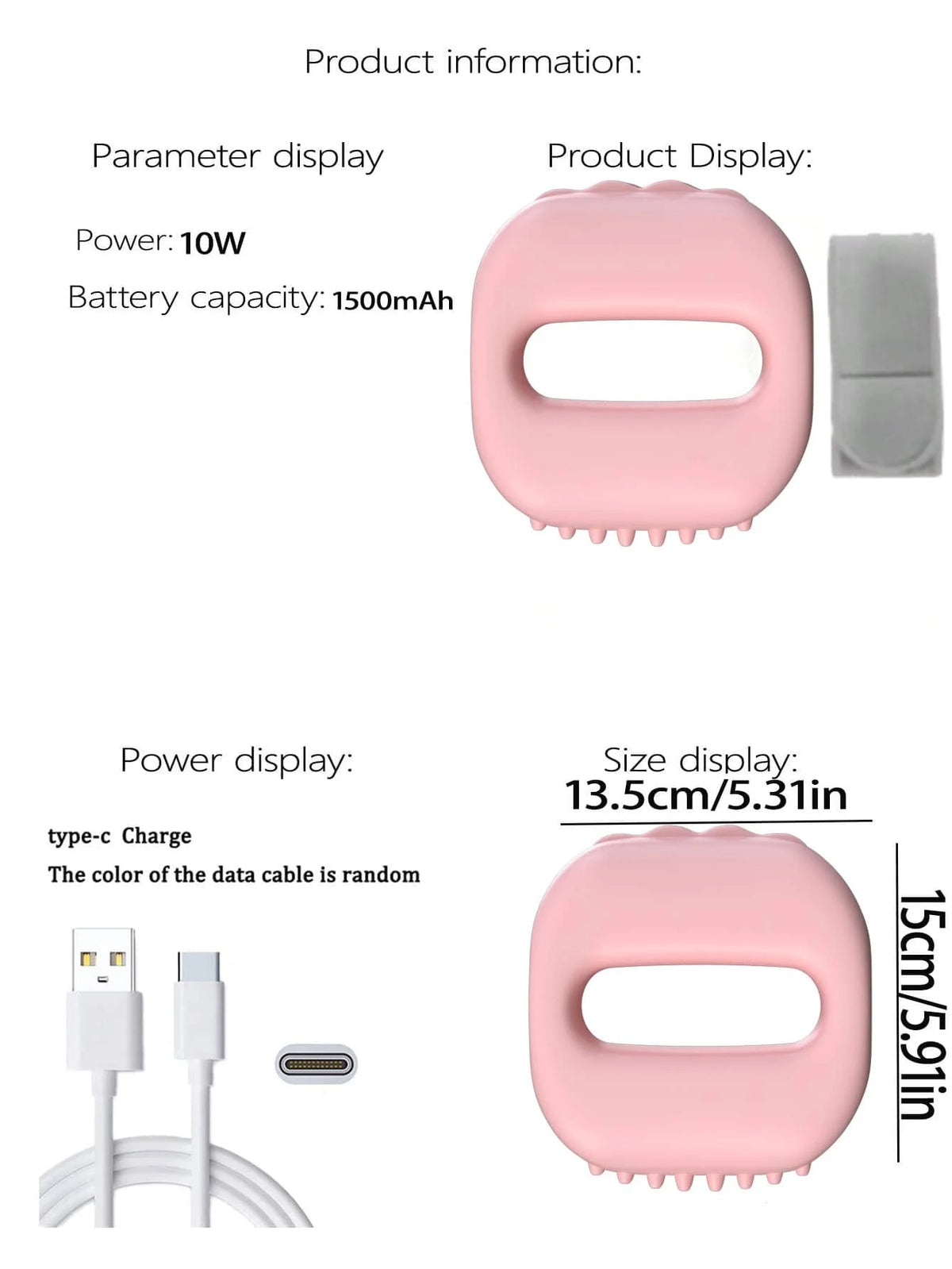 Electric Fascia Ring Massager - USB Rechargeable Hot Compress Waist & Muscle Relaxation Belt Massager