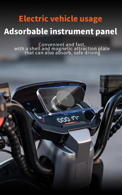 Magnetic Car Phone Mount – 360° Rotation, Vacuum Adsorption with Super Strong Suction for iPhone 12-16 Smartphones
