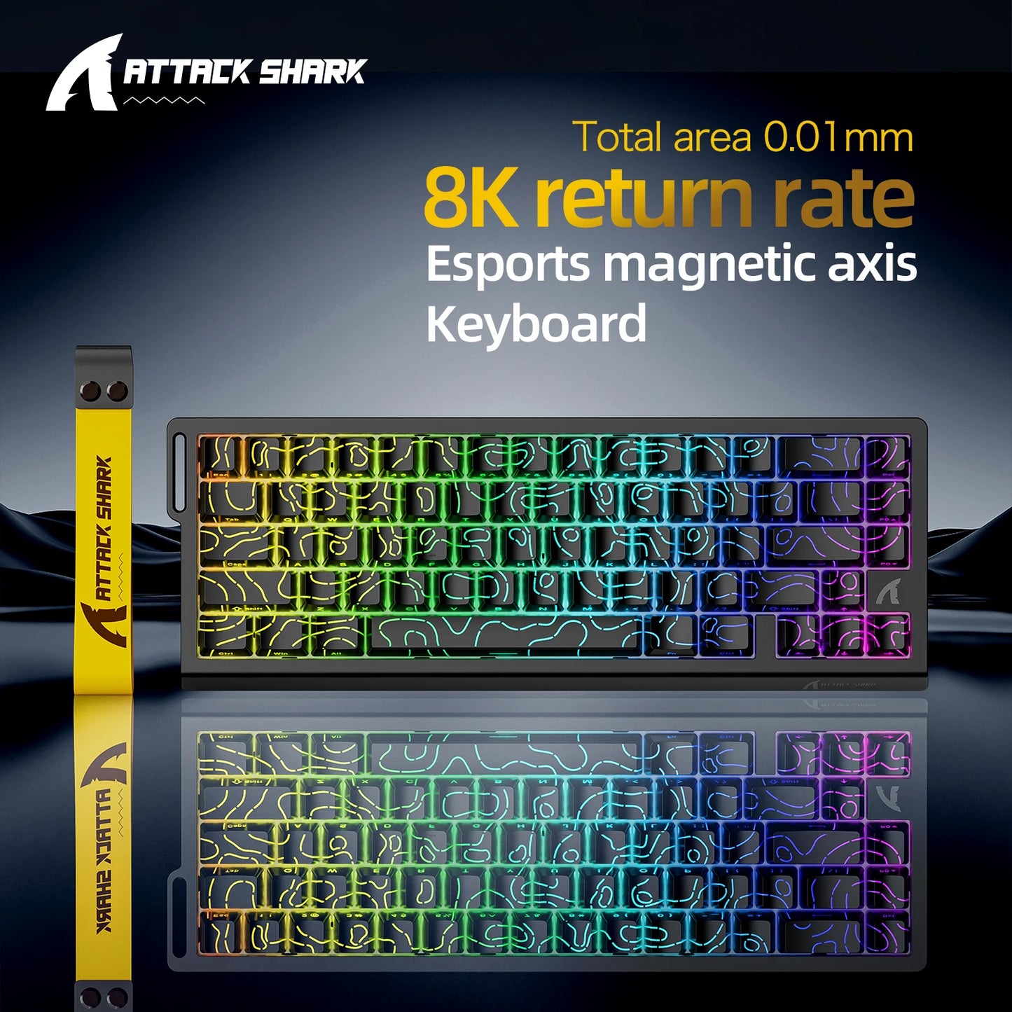 ATTACK SHARK X68HE Magnetic Gaming Keyboard - X68 Pro Rapid Trigger 8000Hz Mechanical Keyboard