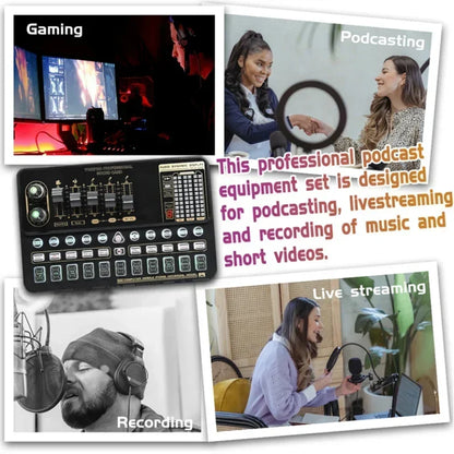 V10XPRO Computer & Mobile Live Stream Microphone Kit – Audio Studio Vocal Recording Equipment