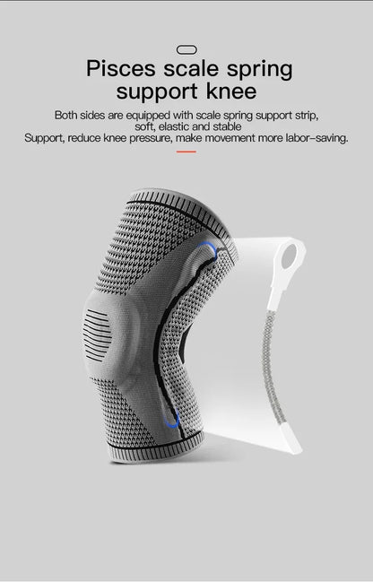 Silicone Knee Brace Compression Sleeve – Patella Support Knee Pads for Running & Sports