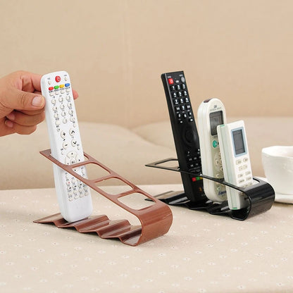 4-Compartment Remote Control Organizer - Multi-Purpose Plastic Desktop Storage Holder