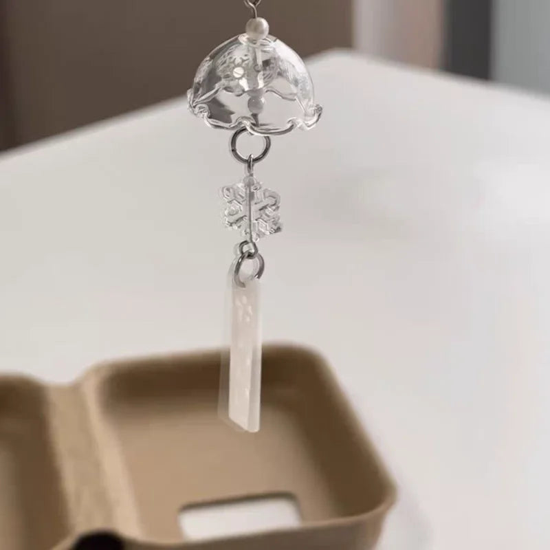 Elegant Pearl Wind Chime Keychain - DIY Phone Charm Chain Pendant Bag Accessory Gift for Women