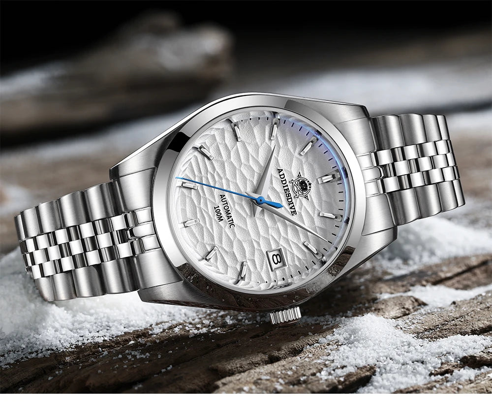ADDIESDIVE 2024 Luxury Couple Watches – Sapphire Crystal Automatic Mechanical NH35A Steel Wristwatch for Men & Women Gift
