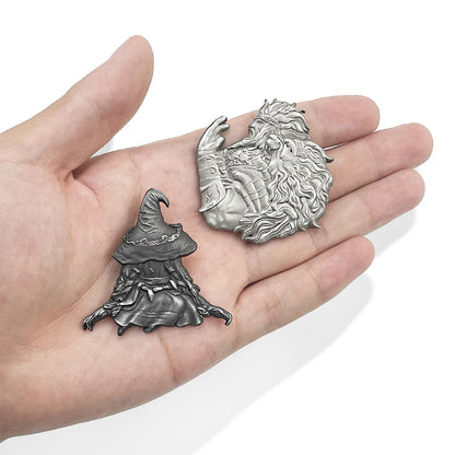 Open World Game Miniature Enamel Pins – Ranni & Godfrey Figure Badge for Gamers