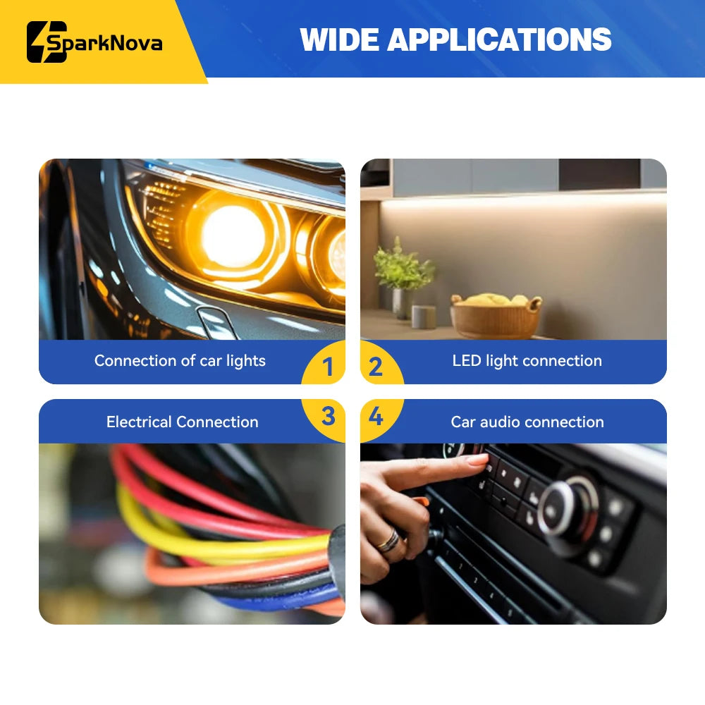 5/10PCS T-Tap 2-Pin (T2) Quick Splice Connectors — No-Solder, No-Peel Wire Terminals for Car & Truck