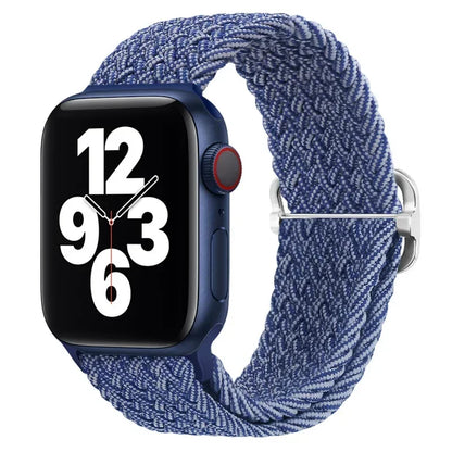 Braided Nylon Apple Watch Band – Adjustable Sport Strap Compatible with Ultra 2, Series 10/9/8/7/6/SE (40–49mm) Wrist Bracelet