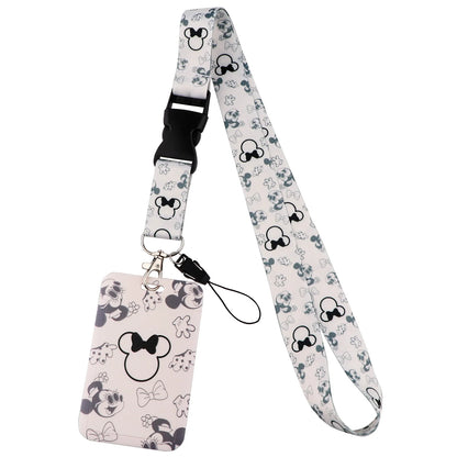 Cartoon Stitch Credential Holder Lanyard – Cute Neck Strap for Keychain, Pass & Credit Card Holder Accessories