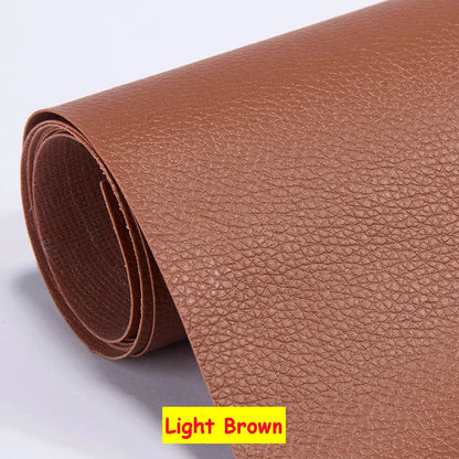 Large PU Leather Repair Patch Roll - Self-Adhesive Faux Leather Repair Tape for Sofa, Car & EV Seats