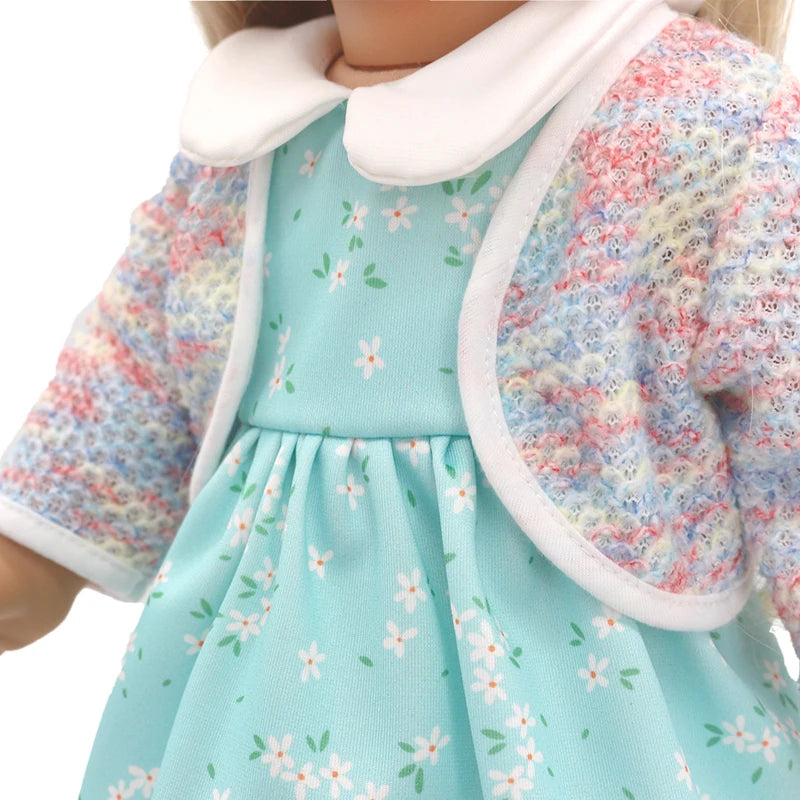 18-Inch American Girl Doll Clothes – Coat, Tights & Pants Outfit for Newborn & Baby Dolls