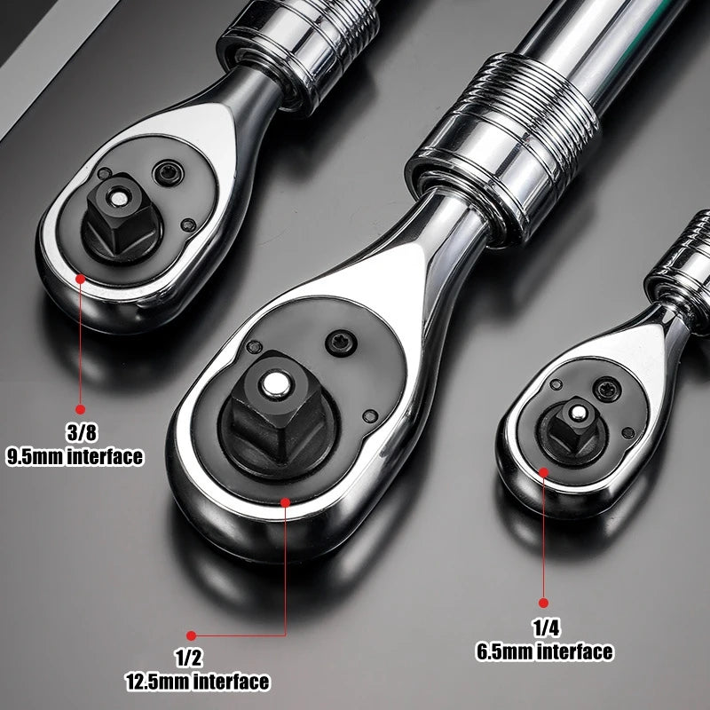 # Telescopic Ratchet Wrench Set - 72-Tooth Quick Release Adjustable Head Tool for Automotive Repair