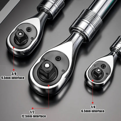 # Telescopic Ratchet Wrench Set - 72-Tooth Quick Release Adjustable Head Tool for Automotive Repair