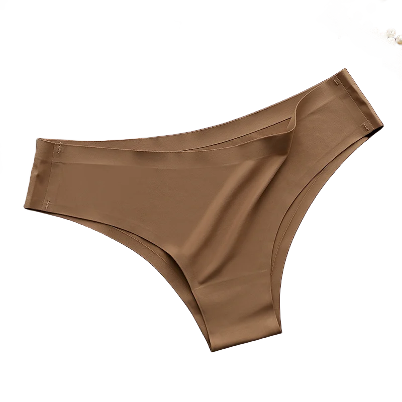 4PCS Seamless Ice Silk G-String Panties for Women – Low Waist, Soft Ultra-Thin Sexy Underwear Briefs