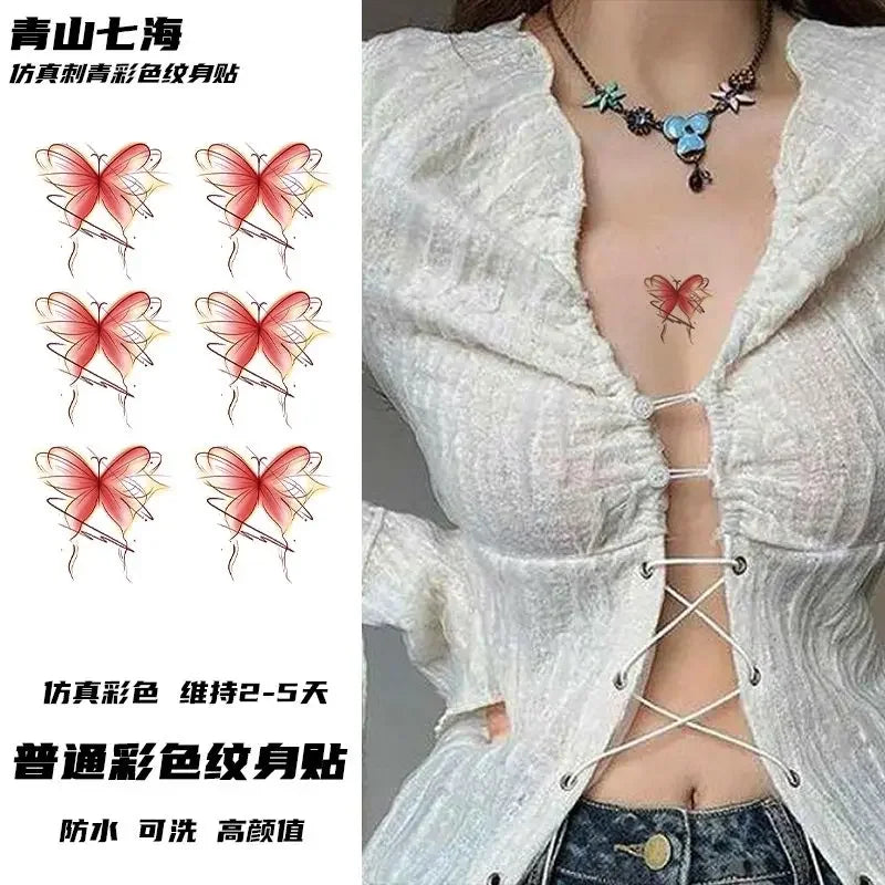 Cute Cat Temporary Tattoos - Waterproof Cartoon Kitten Fake Tattoo Stickers for Women Arm & Back Art