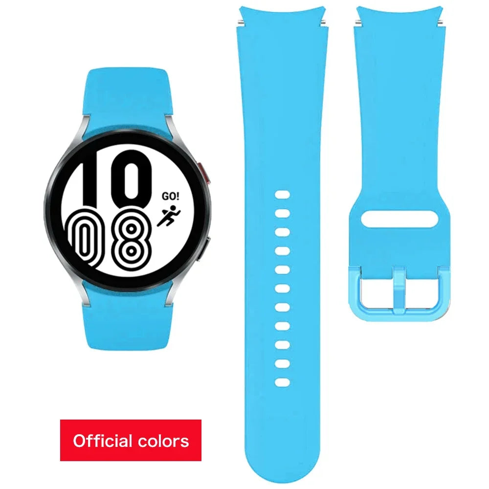 Samsung Galaxy Watch Silicone Band - 20mm Replacement Strap for Galaxy Watch 4, 5, 6, 5 Pro and 6 Classic 40mm–47mm Models