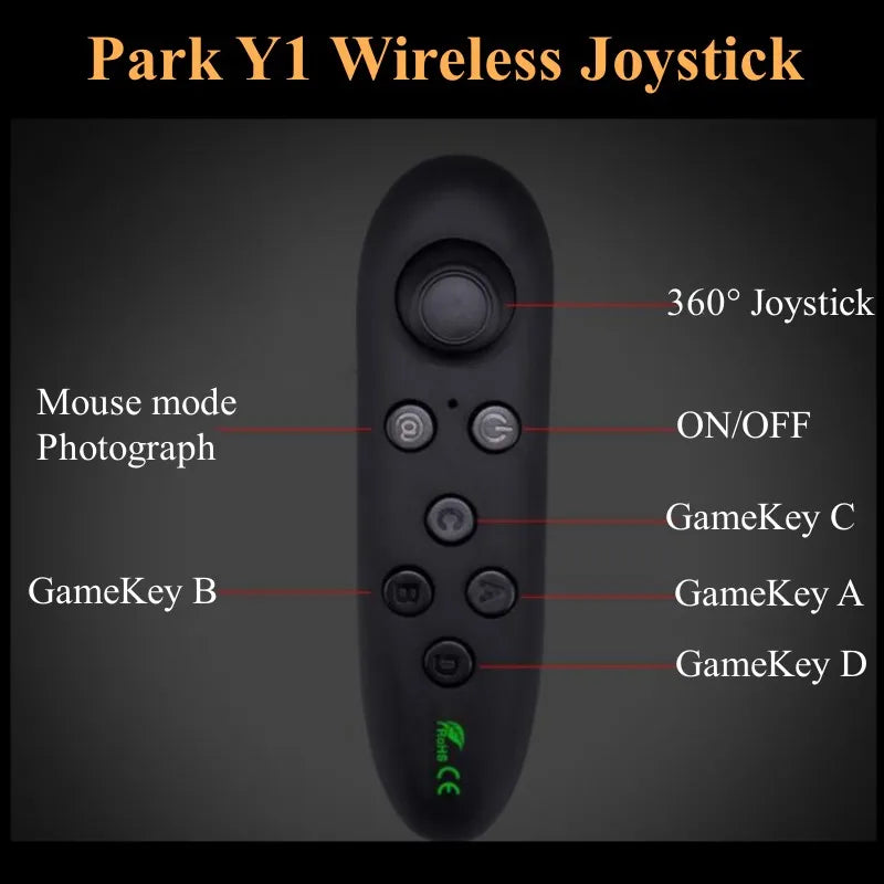 Original J60 4K Wireless VR Glasses – Stereo 3D Virtual Reality Headset for Smartphones Up to 6.7"